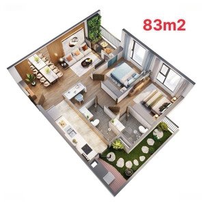 bán cc the wisteria, đường 32, 6,75 tỷ, 83m2, 2pn, 2wc, bao đẹp,ful nội thất.