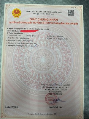 bán nhanh cặp lô góc 222m2 sổ hồng thổ cư 6.2 tỷ đường nhựa lớn