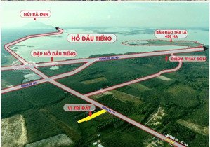 bán đất mặt tiền tại dh710, định thành, dầu tiếng, bình dương, 990 triệu, 400m2 5x80 tc 100m