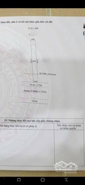 bán đất mặt tiền đường 22/12. kinh doanh buôn bán vạn ngành nghề