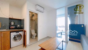 cho thuê phòng quận 4 gần đh luật, cầu ông lãnh, đầy đủ nội thất, 1 phòng ngủ ban công, thang máy