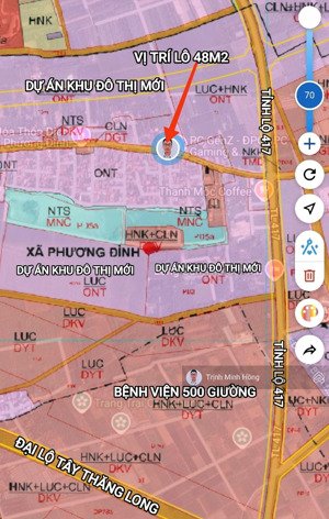 48m2 đất phương đình, đan phượng. cách trục chính hơn chục bước chân. mặt tiền 4.54m nở hậu. sẵn sổ