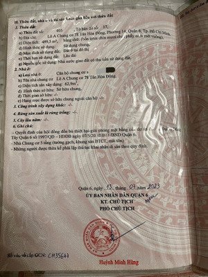 quận 6 cần bán căn hộ 2pn - dt 62,9m2 chung cư 78 tân hòa đông, chỉ 2 tỷ 050