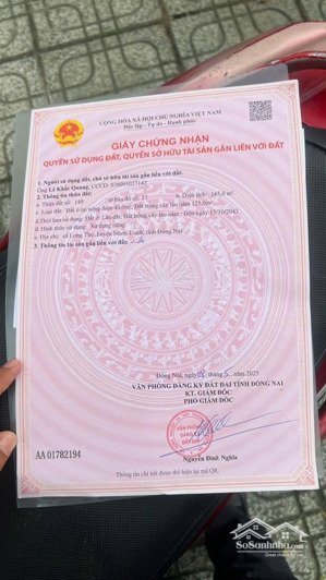 bán đất hùng vương, 2,3 tỷ, 165m2, giá siêu hời, nhơn trạch, đồng nai