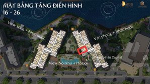 bán căn hộ 1pn masteri park place - tháp a2 tầng cao, view hồ bơi nội khu, ban công thoáng