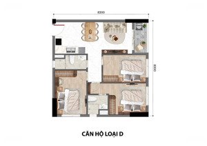 bán căn hộ 3 phòng ngủ ngay cạnh khu đô thị bcons city khu làng đại học