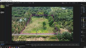 diện tích hơn 4.000m², form đẹp, mặt tiền đường nhựa 53m, dài hơn 70m, nở hậu 58m.