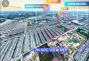 bán căn góc 2pn view pháo hoa, công viên nước, vincom vốn 1.1 tỷ dt: 67.1m2