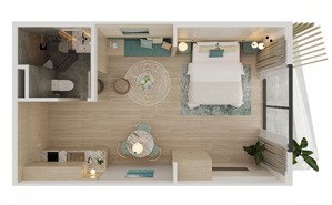 em còn căn stu diện tích to 34m2 meypearl harmony phú quốc