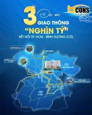 bcons newsky - kết nối hoản hào, vị trí vàng trên quốc lộ 13