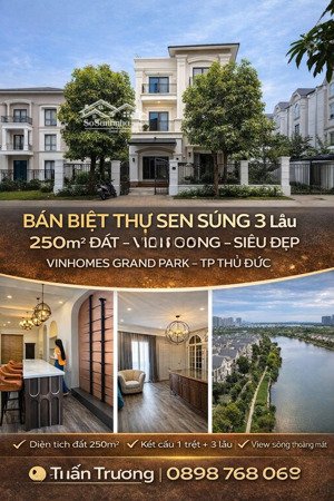 bán biệt thự m2 vinhomes grand park view sen súng hiếm- mua trực tiếp cdt