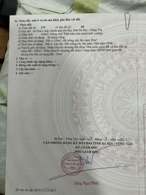 bán đất mặt tiền đường số 13 hoà long - brvt