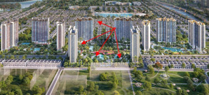 bán căn 2n góc masteri era landmark tầng trung, view bể bơi đẹp, lãi suất 0%: 3 năm - miễn phí dv