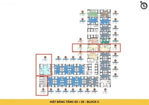 giỏ hàng tầng trung view nội khu, tầng cao view sông center city