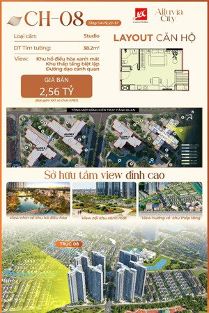 bán căn studio onsen khoáng nóng - 38.2m2 - view biệt thự đảo- tầng đẹp- giá tốt- chính sách khủng