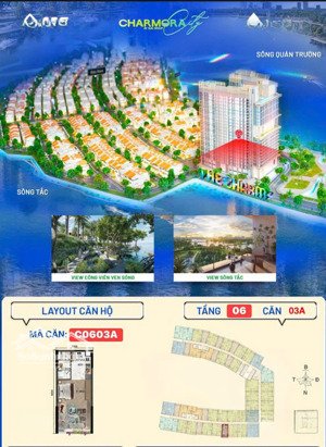 chính chủ bán gấp căn studio charmora nha trang view sông tắc, giá chỉ 2,7x tỷ