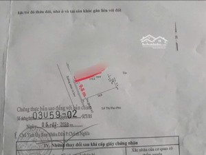 bán lô đất chánh nghĩa hẻm ngô gia tự - dt : 9,5x18m, tc 147m. - đường nhựa 5m thông đ.thích quản