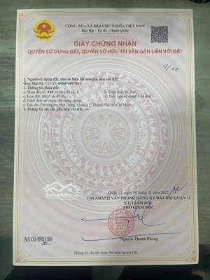 chính chủ bán đất an phú đông 62m2 thổ cư, đường xe 15 tấn tới đất.