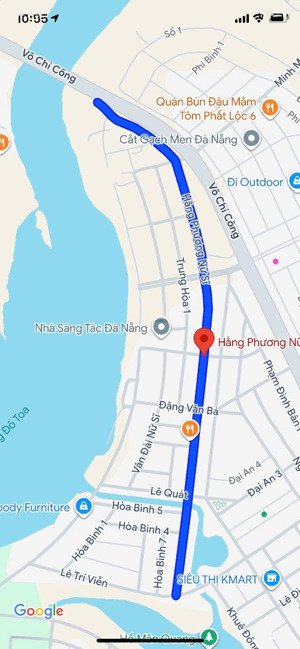 bán đất đường hằng phương nữ sỹ, trục thông, ngũ hành sơn, gần cầu khuê đông, giá 4 tỷ 850 tl