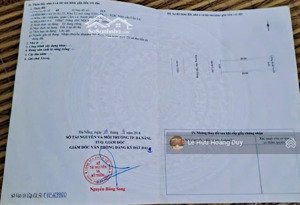 bán 10m5 đường văn tiến dũng - đối diện cổng trường cấp 2 - hoà xuân, đà nẵng.