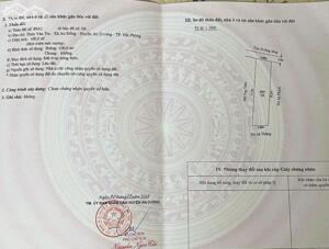 BÁN LÔ ĐẤT ĐẸP 100M2 TẠI VÂN TRA – AN ĐỒNG – AN DƯƠNG – HẢI PHÒNG. GIÁ 2,7 TỶ.