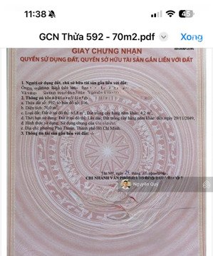 chính chủ bán gấp lô đất 1549 huỳnh tấn phát quận 7 tp hcm, đường xe hơi, dt: 70m2, giá: 7.4 tỷ