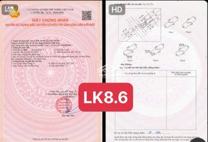 đối diện cổng vinhomes, liền kề lk8, 85m2, ngay vườn hoa, đã có sổ, rẻ hơn thị trường 100 triệu