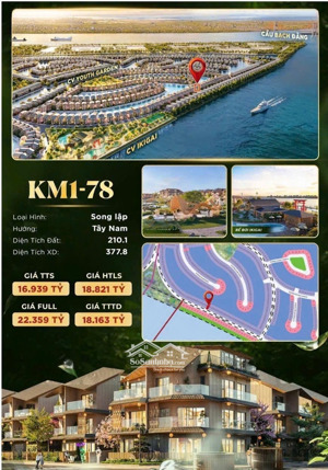 siêu phẩm song lập ven sông km1-78 vinhomes vũ yên giá tts chỉ từ 16,939 tỷ