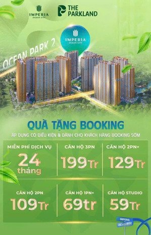 imperia the parkland ocp2 vốn thấp, giá 55tr/m² | thanh toán giãn 1,6%/tháng