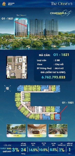 còn duy nhất 1 căn góc giá chủ đầu tư toà onsen 1 view pháo hoa cực xịn