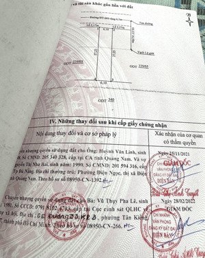 chính chủ cần bán lô đất tại điện ngọc - điện bàn - giá đầu tư