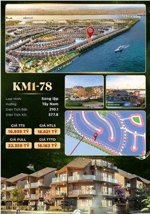 bán biệt thự song lập ven sông km1-78
vị trí đẹp, không gian sống nghỉ dưỡng, view bãi biển sau nhà