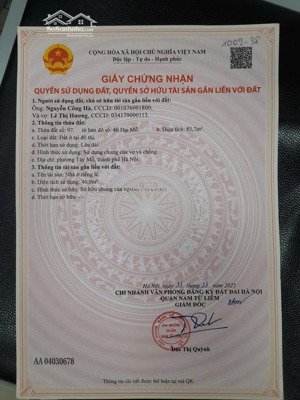 bán đất 86m2 tại quang tiến,nam từ liêm, 5 phút sang sân mỹ đình giá có 15,2 tỷ, xe tải đỗ cửa .