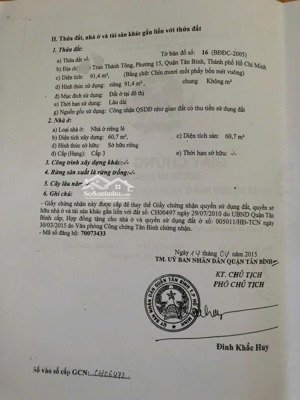 mặt tiền đường trần thánh tông, p. 15, tân bình, 106,9m2 giá 9,3 tỷ tl