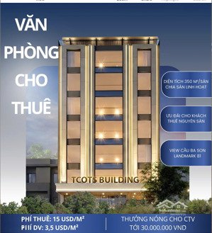 văn phòng mới xây ngô tất tố từ 62 đến 350 m2/sàn- gần landmark, view q1 q2. lh: zalo)