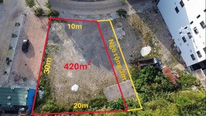 bán lô góc 420m² đường núi ngọc