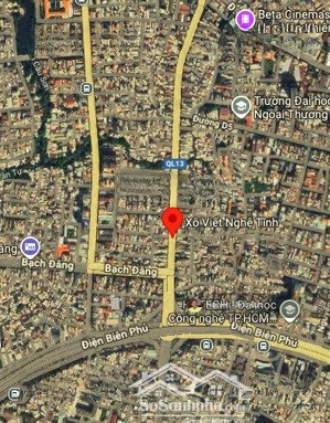 bán đất trống góc 2 măt tiền xô viết nghệ tĩnh f25 ngang 9,9m ( nở hậu 16,78 ) x dài 27m tin thật