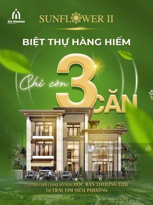 sunflower villa ngay trung tâm p.bình dương 405m2/3 tầng giá 18,3tỷ tiến độ 25 tháng full vat