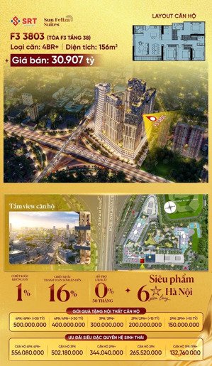 căn 4pn tts 25,128 tỷ sun feliza cầu giấy