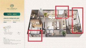 the emerald 68 còn 1 2pn góc tầng trung, thanh toán 860tr nhận nhà . lh nguyên 