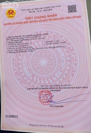 Bán đất Minh Tân - Kiến Thụy - Hải Phòng