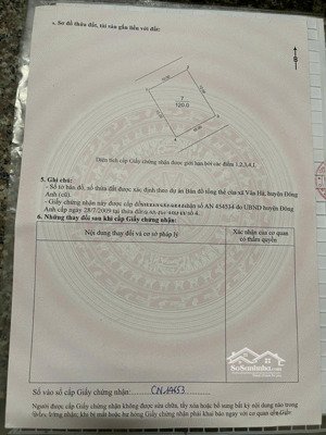 đất thư lâm dt 120m2 mt 10m hậu 10m sâu 12m