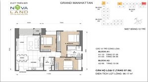 bán căn hộ the grand manhattan, cô giang, 20,5 tỷ, căn duy nhất còn lại 3 pn hướng trực diện sông