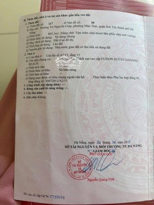 bán nhanh căn studio 37m2 fusion suites, view biển mỹ khê. sổ sẵn công chứng nhận nhà ngay.