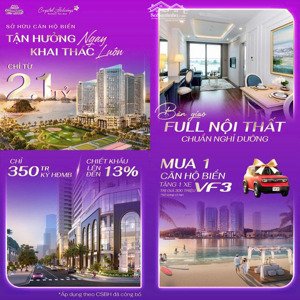 với 1,75 tỷ - sở hữu ngay căn hộ cao cấp nhất - đón sóng cơ hội đầu tư tại crystal holidays vân đồn