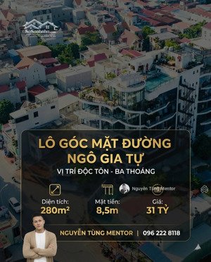 bán ngô gia tự, lô góc 3 thoáng quỹ đất lớn khó gặp