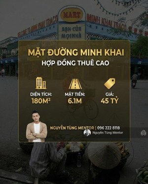 bán nhà mặt phố minh khai, dòng tiền thuê 600 triệu, vị trí trung tâm hồng bàng