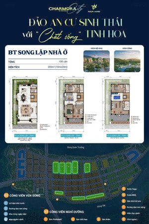 đã có giá dự kiến biệt thự song lập đảo an cư sinh thái charmora city giá dự kiến: từ ~16ty900 tỷ