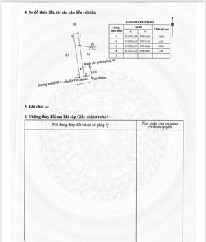chính chủ bán 1.005 m2 đất thổ cư mặt tiền đường đt817 (cầu bà đỏ). giá 2.8 tỷ tl. lh: 