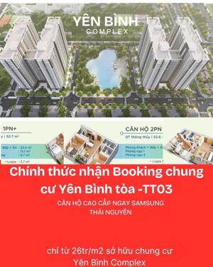 CHÍNH THỨC NHẬN BOOKING TOÀ TT-03 – YÊN BÌNH COMPLEX